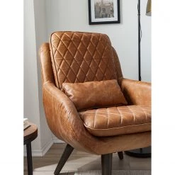 Ars manufacti Fauteuil Belrose II - Cuir véritable - Cognac -Pas Cher Fauteuils Magasin 1000180883 200723 13375800027 DETAILS P000000001000180883