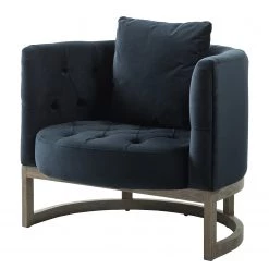 Maison Belfort Fauteuil Drysdale - Velours - Bleu marine