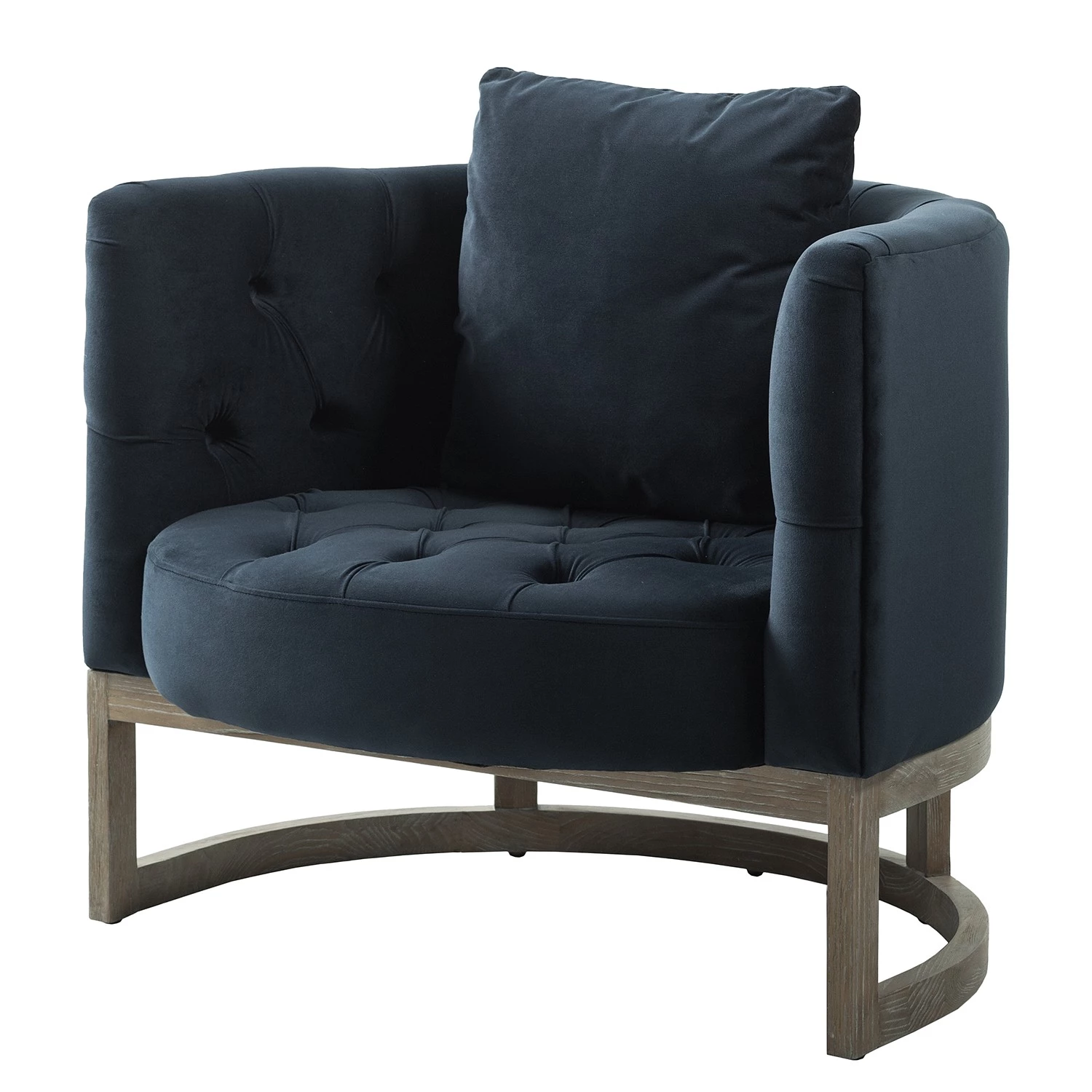 Maison Belfort Fauteuil Drysdale - Velours - Bleu marine 3 Maison Belfort Fauteuil Drysdale - Velours - Bleu marine