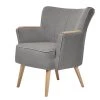 Mørteens Fauteuil Sayda II - Tissu structuré - Platine -Pas Cher Fauteuils Magasin 1000181889 191010 12204800001 IMAGE P000000001000181889