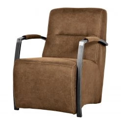 Ars manufacti Fauteuil Quillota - Aspect cuir vieilli - Latte macchiatto