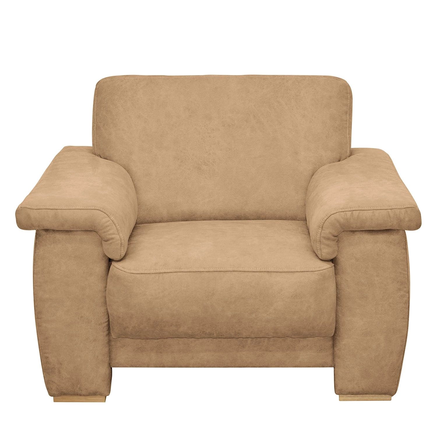 Modoform Fauteuil Picabu - Aspect cuir vieilli - Beige 5 Modoform Fauteuil Picabu - Aspect cuir vieilli - Beige – Image 3