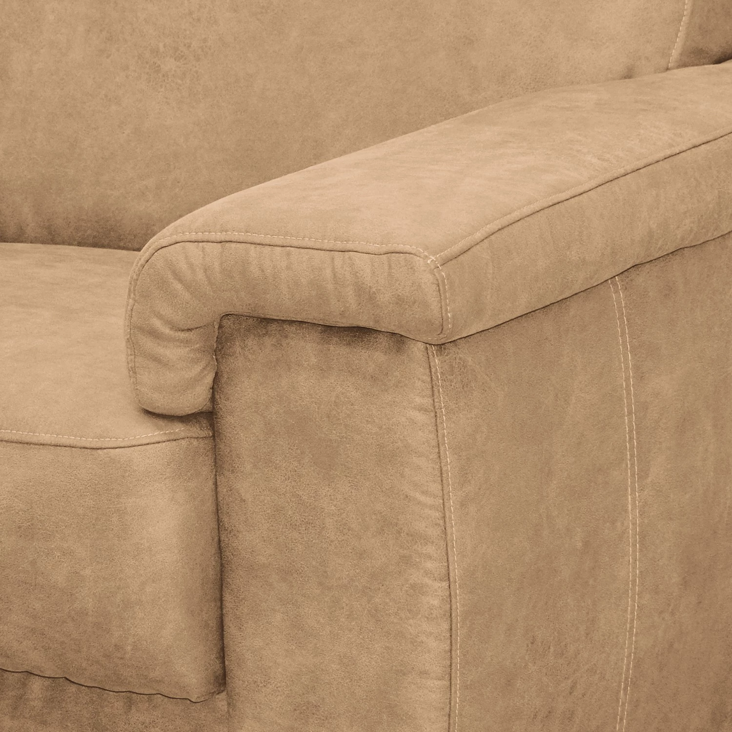 Modoform Fauteuil Picabu - Aspect cuir vieilli - Beige 10 Modoform Fauteuil Picabu - Aspect cuir vieilli - Beige – Image 8