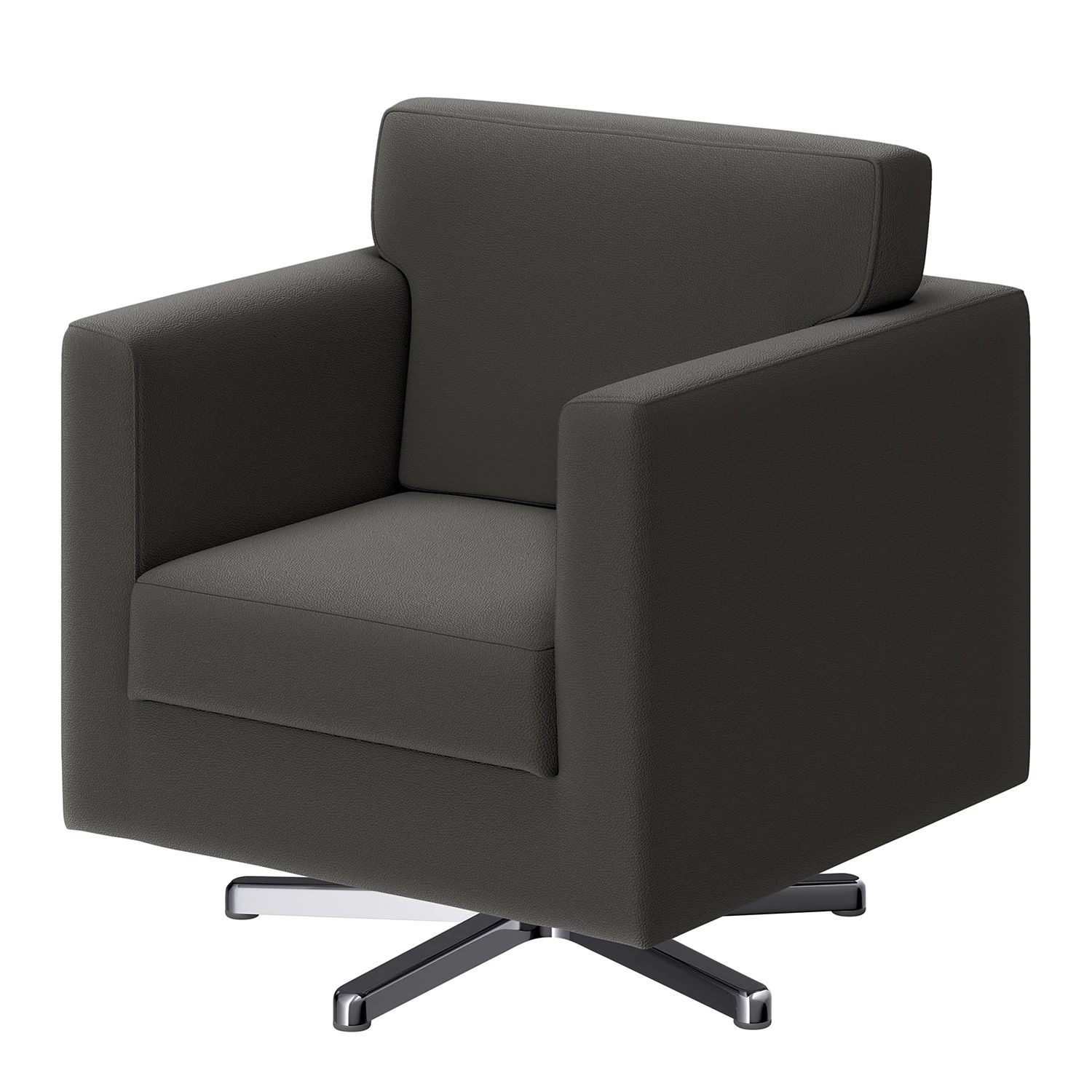 Loftscape Fauteuil Nibley II - Cuir pigmenté - Anthracite 3 Loftscape Fauteuil Nibley II - Cuir pigmenté - Anthracite