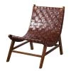 Ars manufacti Fauteuil design Bourbourg I - Cuir tressé / Teck massif - marron cognac / Teck -Pas Cher Fauteuils Magasin 1000183949 200317 14382700007 IMAGE P000000001000183949