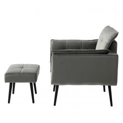 Jack & Alice Fauteuil Trilla - Avec repose-pieds - Velours - Gris 19 Jack & Alice Fauteuil Trilla - Avec repose-pieds - Velours - Gris -Pas Cher Fauteuils Magasin 1000184273 210323 15252201942 DETAILS P000000001000184273