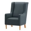 Maison Belfort Fauteuil Mirina I - Velours - Tissu Ala: Bleu - Beige