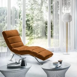 Loftscape Chaise relax Kasson - Microfibre Bice: Cognac - Chrome brillant -Pas Cher Fauteuils Magasin 1000185352 190917 17062000453 MOOD DETAILS P000000001000185352 mood