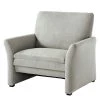 Modoform Fauteuil Capoma II - Aspect cuir vieilli - Gris clair - Largeur : 100 cm -Pas Cher Fauteuils Magasin 1000186789 210323 15262602115 IMAGE P000000001000186789