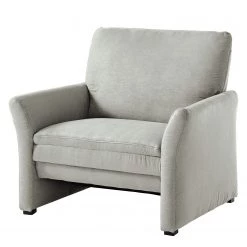 Modoform Fauteuil Capoma II - Aspect cuir vieilli - Gris clair - Largeur : 100 cm