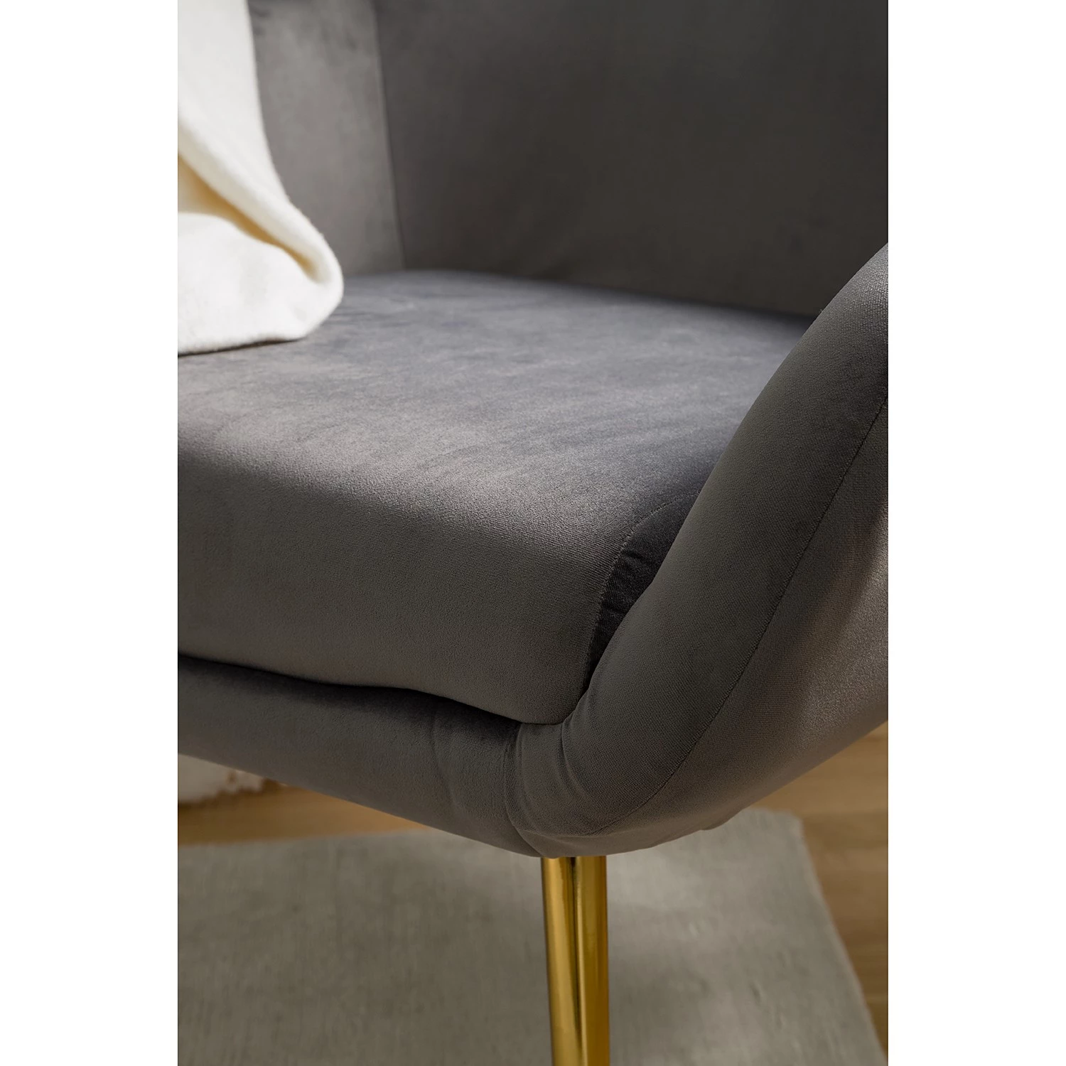 Jack & Alice Fauteuil Milawa - Velours - Gris 13 Jack & Alice Fauteuil Milawa - Velours - Gris – Image 11