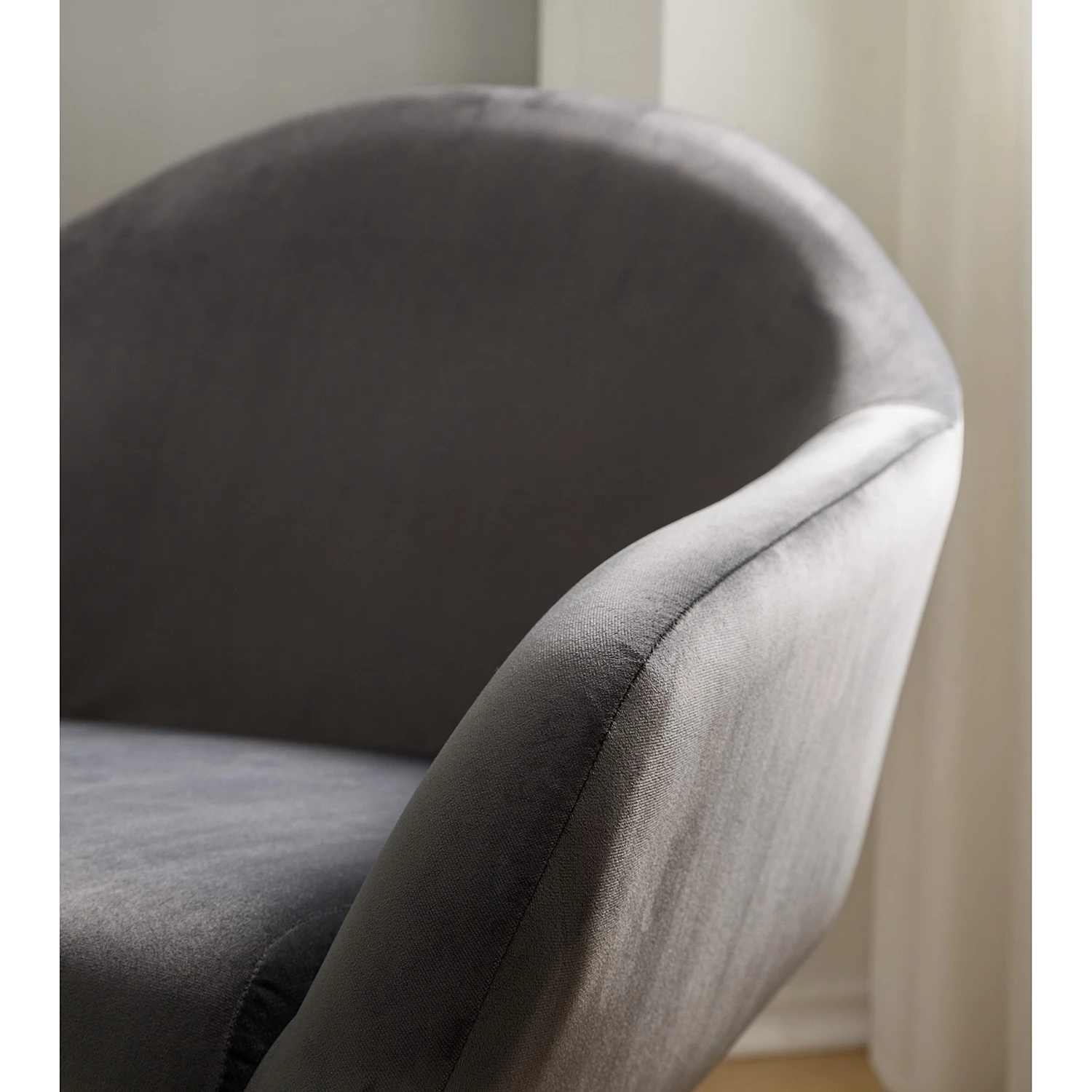 Jack & Alice Fauteuil Milawa - Velours - Gris 14 Jack & Alice Fauteuil Milawa - Velours - Gris – Image 12