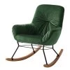 Mørteens Rocking chair Miles - Velours - Vieux vert -Pas Cher Fauteuils Magasin 1000186961 210831 12185000001 IMAGE P000000001000186961