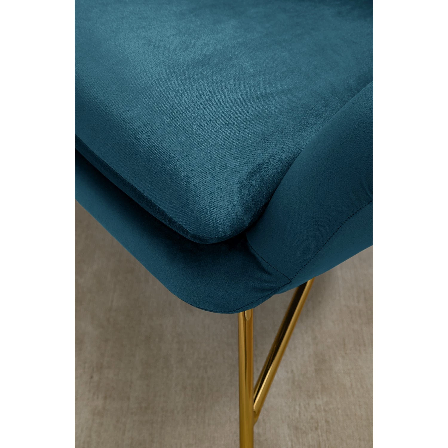 Jack & Alice Fauteuil Miena - Velours - Bleu marine 8 Jack & Alice Fauteuil Miena - Velours - Bleu marine – Image 6