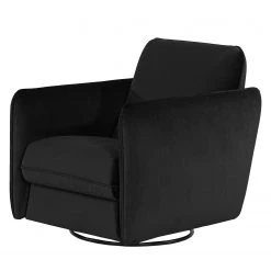 Norrwood Fauteuil Kayla I - Velours - Velours Ravi: Noir