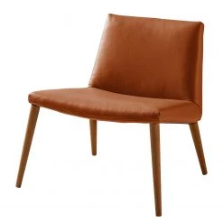 Mørteens Fauteuil Sonka - Cuir véritable - Marron doré