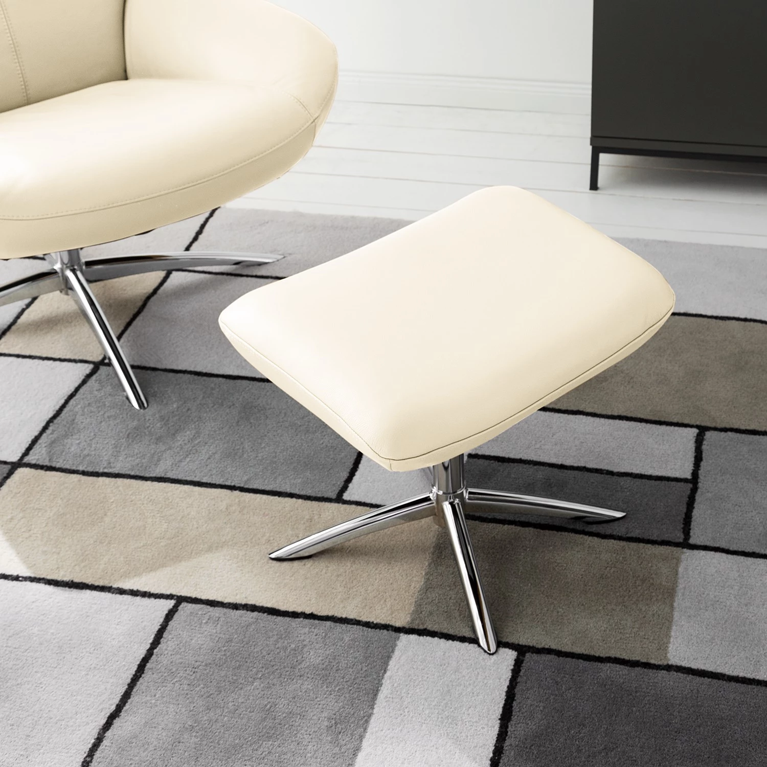 Fredriks Fauteuil relax Raahe - Cuir véritable - Crème 29 Fredriks Fauteuil relax Raahe - Cuir véritable - Crème – Image 27