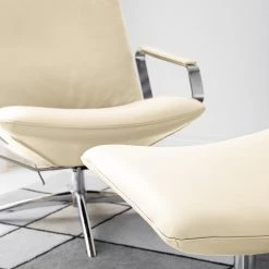 Fredriks Fauteuil relax Pargas - Cuir véritable - Crème -Pas Cher Fauteuils Magasin 1000194331 210520 15464600051 DETAILS P000000001000194331