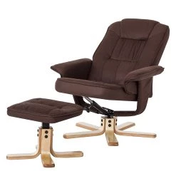 Modoform Fauteuil de relaxation Canillo II - Avec repose-pieds - Microfibre - Marron -Pas Cher Fauteuils Magasin 1000195959 200127 09575600009 DETAILS P000000001000195959