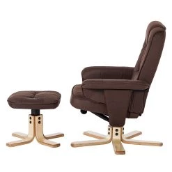 Modoform Fauteuil de relaxation Canillo II - Avec repose-pieds - Microfibre - Marron -Pas Cher Fauteuils Magasin 1000195959 200127 09575600010 DETAILS P000000001000195959