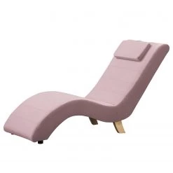 Ars manufacti Chaise relax Sandon II - Imitation cuir - Velours Ravi: Mauve