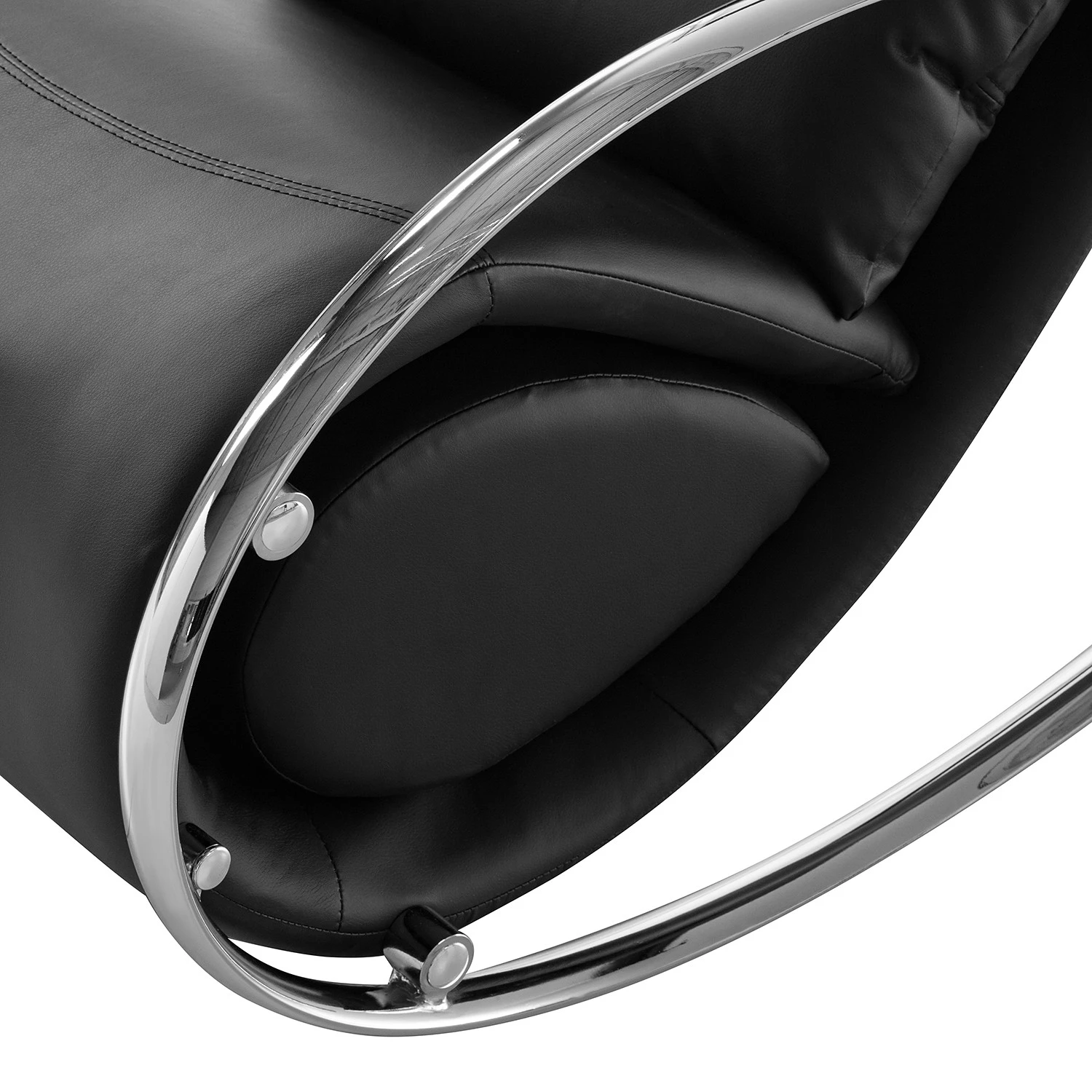 Fredriks Rocking chair Fox II - Imitation cuir - Noir 18 Fredriks Rocking chair Fox II - Imitation cuir - Noir – Image 16