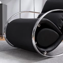 Fredriks Rocking chair Fox II - Imitation cuir - Noir 36 Fredriks Rocking chair Fox II - Imitation cuir - Noir -Pas Cher Fauteuils Magasin 1000199047 210430 12435500006 DETAILS P000000001000199047