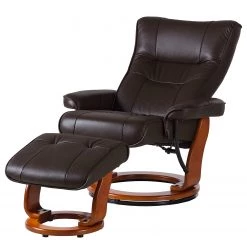 Modoform Fauteuil relax + repose-pieds Westerwald - Cuir véritable / Imitation cuir - Marron -Pas Cher Fauteuils Magasin 1000199059 200618 09564600019 DETAILS P000000001000199059