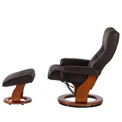 Modoform Fauteuil relax + repose-pieds Westerwald - Cuir véritable / Imitation cuir - Marron -Pas Cher Fauteuils Magasin 1000199059 200618 09565000024 DETAILS P000000001000199059