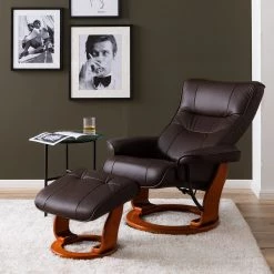Modoform Fauteuil relax + repose-pieds Westerwald - Cuir véritable / Imitation cuir - Marron -Pas Cher Fauteuils Magasin 1000199059 200621 14592700014 MOOD DETAILS P000000001000199059 mood