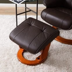 Modoform Fauteuil relax + repose-pieds Westerwald - Cuir véritable / Imitation cuir - Marron -Pas Cher Fauteuils Magasin 1000199059 200621 14592900017 DETAILS P000000001000199059