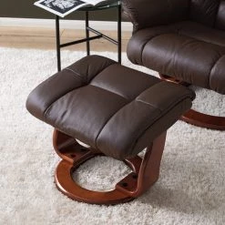 Modoform Fauteuil relax et repose-pieds Rimbach - Cuir véritable / Imitation cuir - Marron -Pas Cher Fauteuils Magasin 1000199060 200621 14593300023 DETAILS P000000001000199060