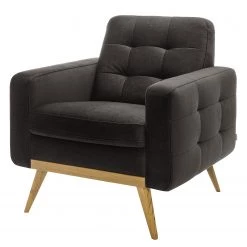 Mørteens Fauteuil Oravi - Velours - Marron foncé