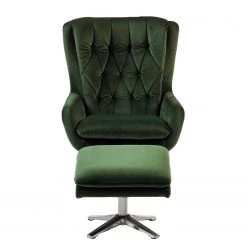 Jack & Alice Fauteuil Bracon - Velours - Vert foncé -Pas Cher Fauteuils Magasin 1000200113 200724 14032800012 DETAILS P000000001000200113
