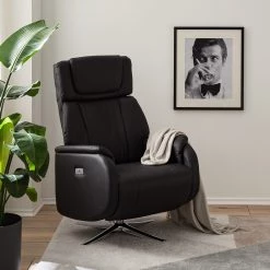 Modoform Fauteuil relax Baroda - Cuir véritable / Imitation cuir - Noir -Pas Cher Fauteuils Magasin 1000200115 200731 06173500019 MOOD DETAILS P000000001000200115 mood