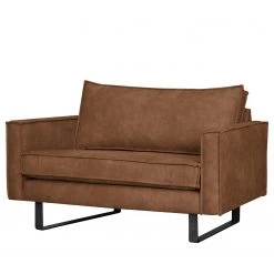 Ars manufacti Fauteuil Liel I - Aspect cuir vieilli - Microfibre Priya: Cognac
