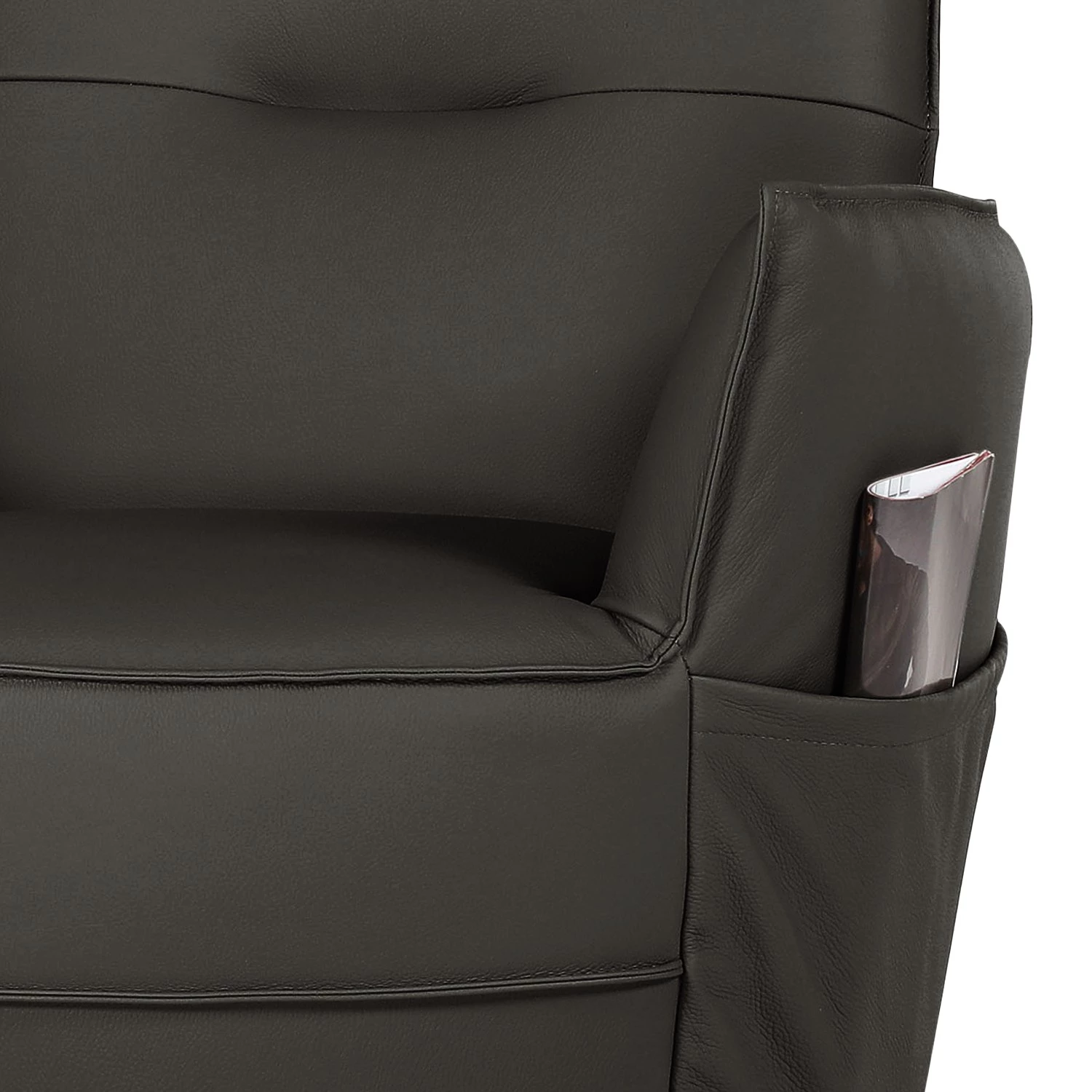 Loftscape Fauteuil Maisse - Cuir pigmenté - Gris 8 Loftscape Fauteuil Maisse - Cuir pigmenté - Gris – Image 6