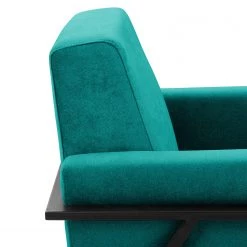 Norrwood Fauteuil Hanko I - Velours - Tissu Lito: Turquoise -Pas Cher Fauteuils Magasin 1000207162 200520 14264500153 DETAILS P000000001000207162