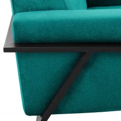 Norrwood Fauteuil Hanko I - Velours - Tissu Lito: Turquoise -Pas Cher Fauteuils Magasin 1000207162 200520 14264500155 DETAILS P000000001000207162