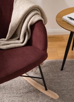 Mørteens Rocking chair Kumia II - Velours - Bordeaux -Pas Cher Fauteuils Magasin 1000208968 210302 11123500004 DETAILS P000000001000208968