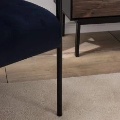 Mørteens Fauteuil Narpes - Velours - Bleu foncé -Pas Cher Fauteuils Magasin 1000208971 210302 14094500014 DETAILS P000000001000208971