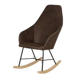 Mørteens Rocking chair Kumia I - Aspect cuir vieilli - Marron