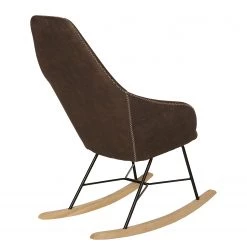 Mørteens Rocking chair Kumia I - Aspect cuir vieilli - Marron -Pas Cher Fauteuils Magasin 1000208983 210302 06065600005 DETAILS P000000001000208983