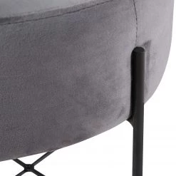 Mørteens Fauteuil Bohemia - Velours - Gris - Avec repose-pieds - Velours -Pas Cher Fauteuils Magasin 1000209172 200415 12033500263 DETAILS P000000001000209172