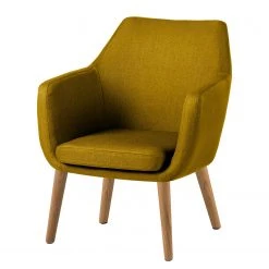 Mørteens Fauteuil Nicholas - Tissu - Jaune curry