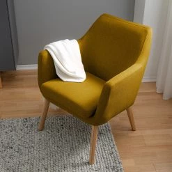 Mørteens Fauteuil Nicholas - Tissu - Jaune curry -Pas Cher Fauteuils Magasin 1000213182 201204 06194000035 MOOD DETAILS P000000001000213182 mood