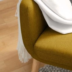 Mørteens Fauteuil Nicholas - Tissu - Jaune curry -Pas Cher Fauteuils Magasin 1000213182 201204 06194900046 DETAILS P000000001000213182