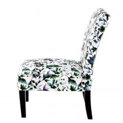 Kayoom Chaises capitonnées Indira II - Tissu / Hêtre massif - Noir / Vert et blanc -Pas Cher Fauteuils Magasin 1000214193 200529 06041300116 DETAILS P000000001000214193
