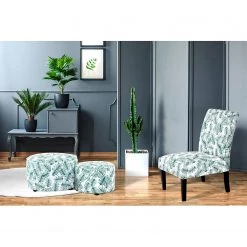 Kayoom Chaises capitonnées Indira I - Tissu / Hêtre massif - Noir / Vert et blanc -Pas Cher Fauteuils Magasin 1000214215 200529 06061300275 MOOD DETAILS P000000001000214215 mood