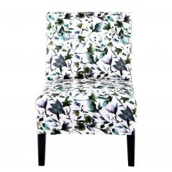 Kayoom Chaises capitonnées Indira IV - Tissu / Hêtre massif - Noir / Vert et blanc -Pas Cher Fauteuils Magasin 1000214216 200529 06062100284 DETAILS P000000001000214216